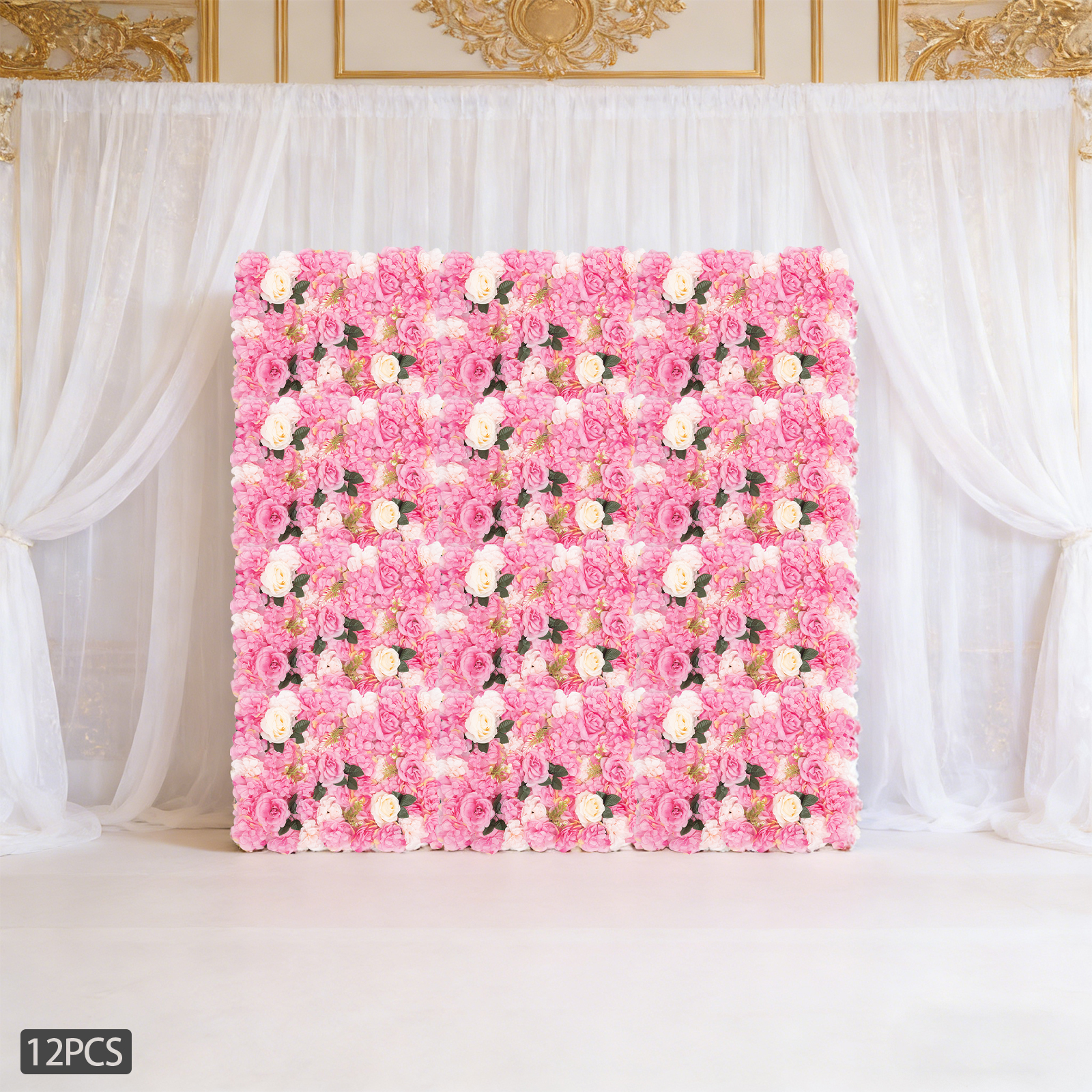 12Pcs Realistic Fake Flower Wa - Flower Wall Panel บทวิจารณ์และราคา