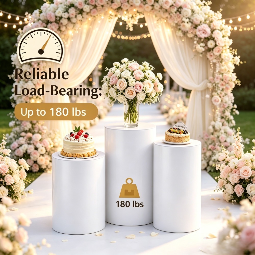 3/5Pcs White Cylinder Pedestal - Event Party บทวิจารณ์และราคา