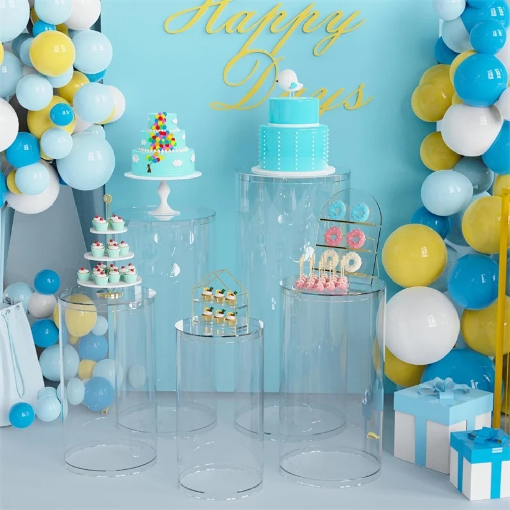 3/5Pcs White Cylinder Pedestal - Event Party บทวิจารณ์และราคา