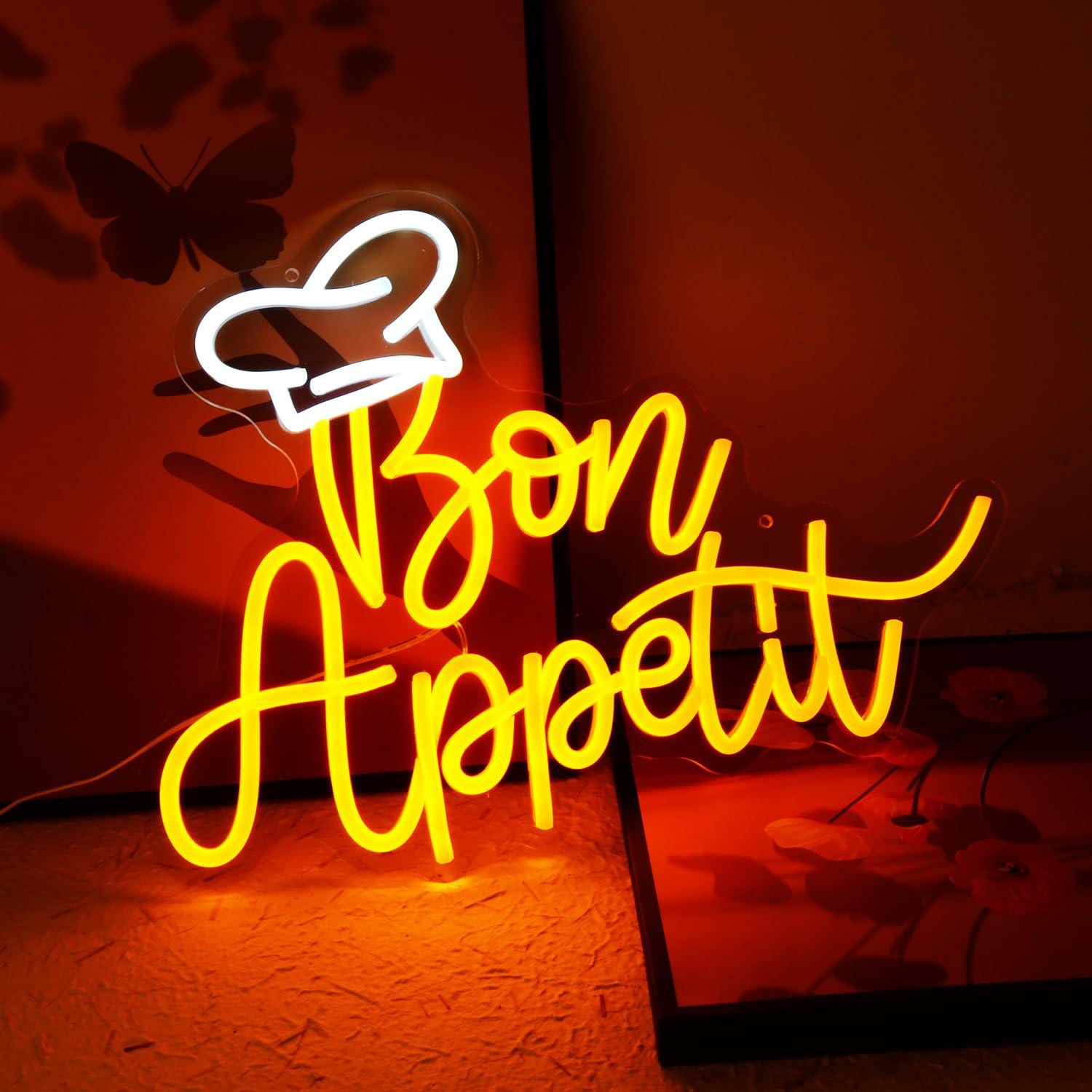 Bon Appetit Chef Hat Neon Sign - Neon Sign Party บทวิจารณ์และราคา