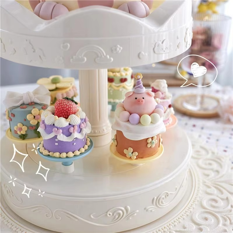 2-tier Automatic Rotating Cake - Cupcake Stand Tier บทวิจารณ์และราคา
