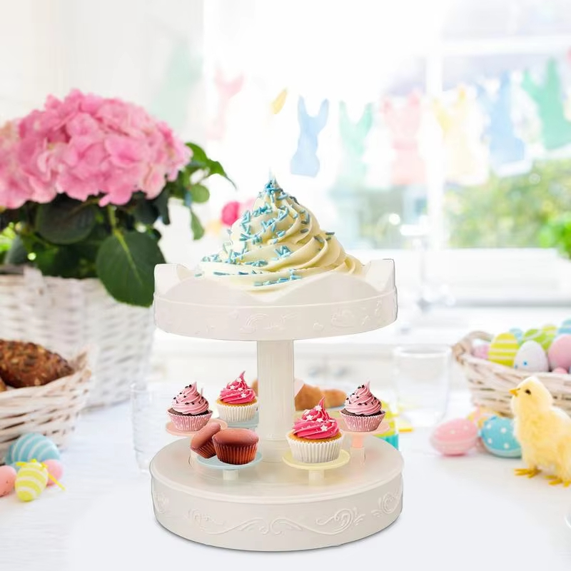 2-tier Automatic Rotating Cake - Cupcake Stand Tier บทวิจารณ์และราคา