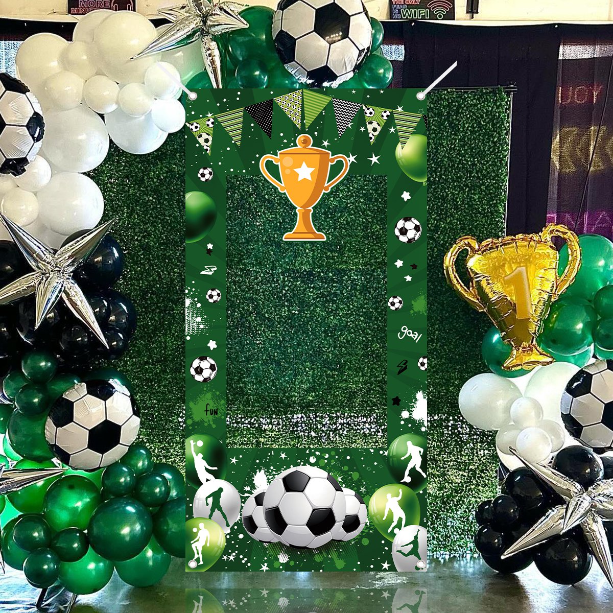 1pc Green Soccer Decorative Ph - Photo Booth Frame บทวิจารณ์และราคา