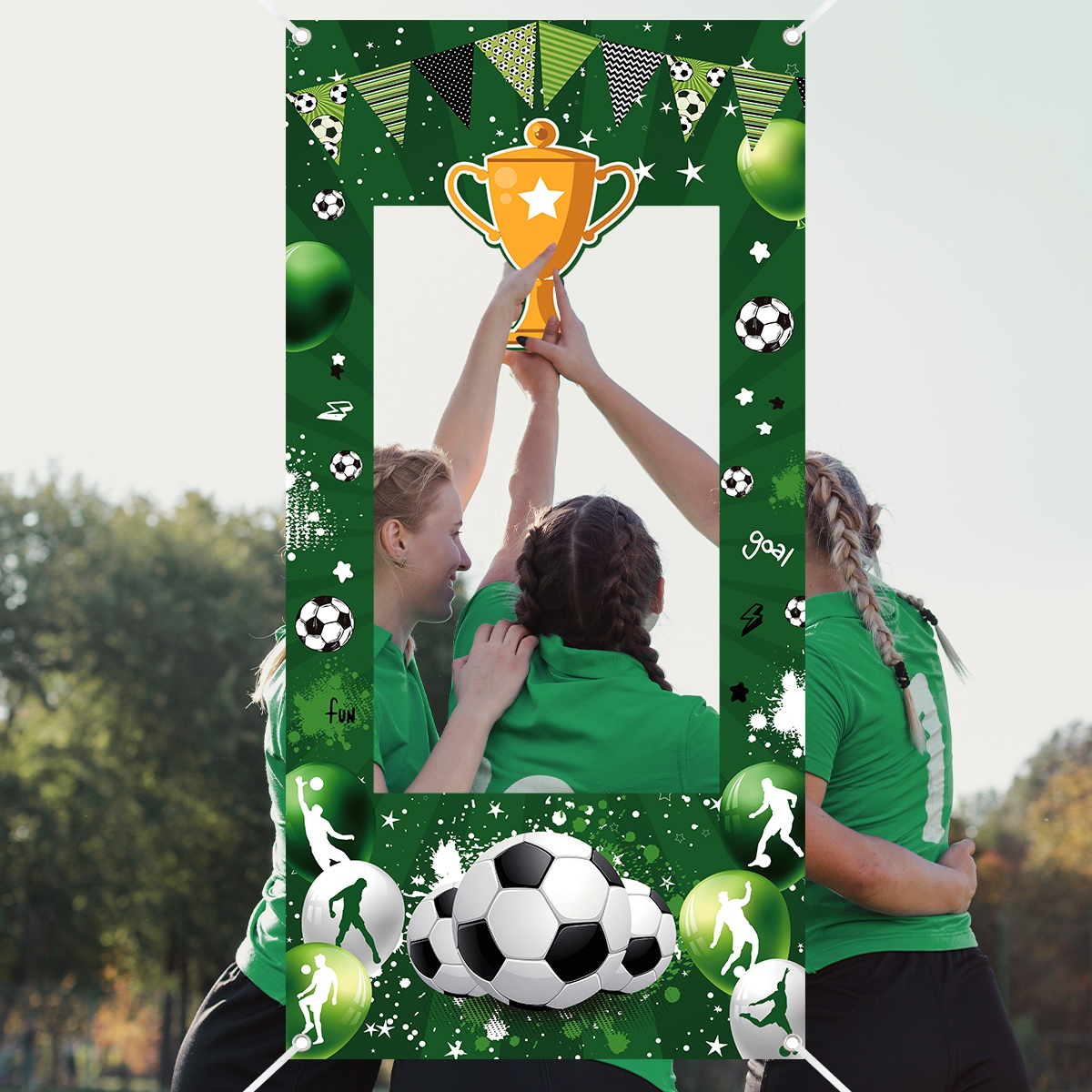 1pc Green Soccer Decorative Ph - Photo Booth Frame บทวิจารณ์และราคา