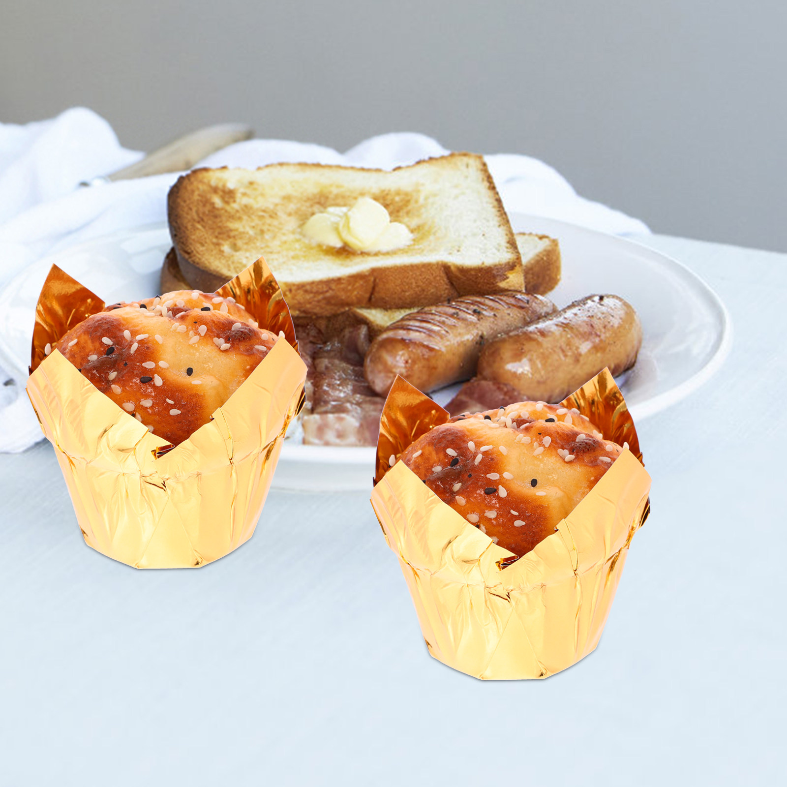 50Pcs Muffin Cup Heat-Resistan - Plastic Cup 50Pcs บทวิจารณ์และราคา