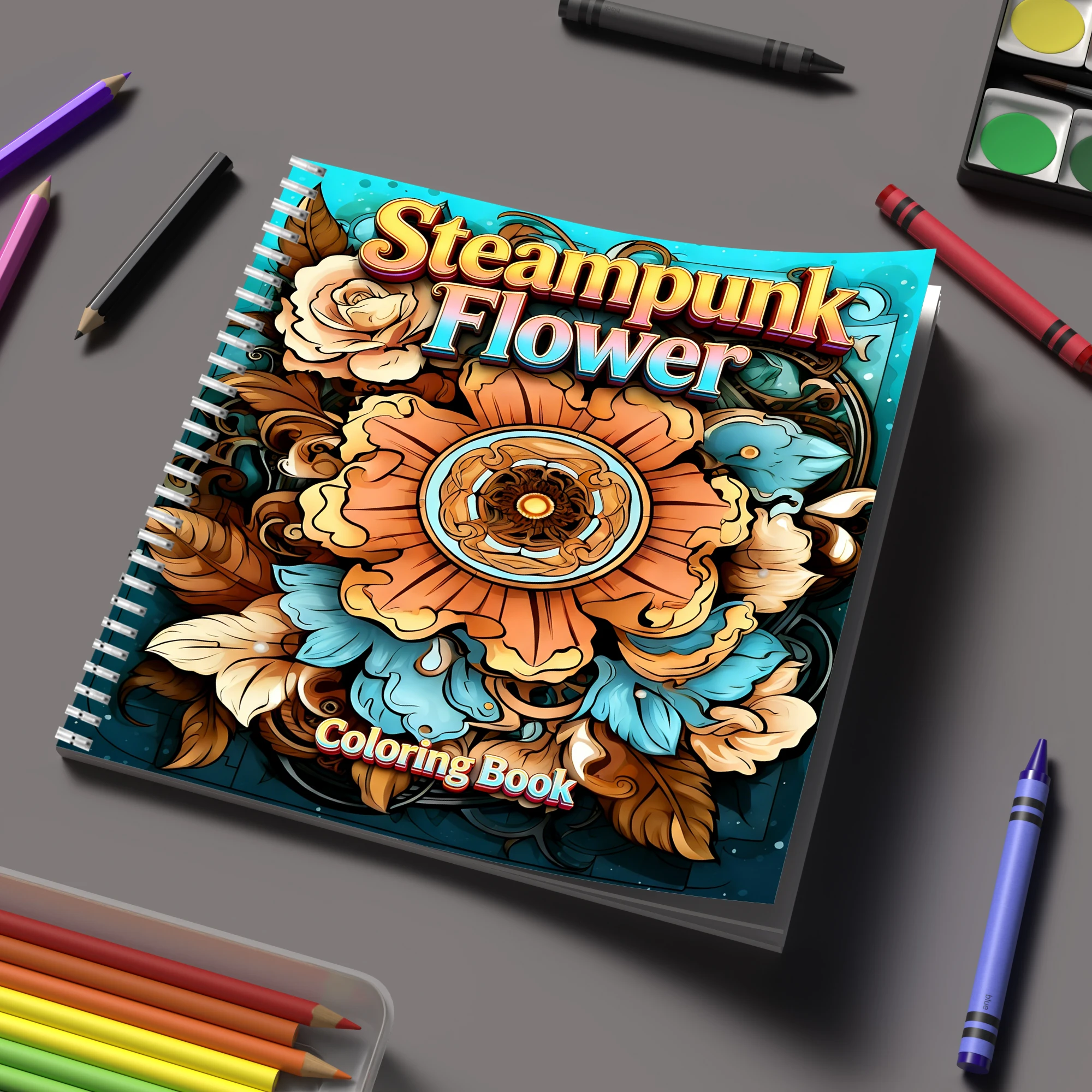 Coloring Book Steampunk Flower - Supply Event บทวิจารณ์และราคา