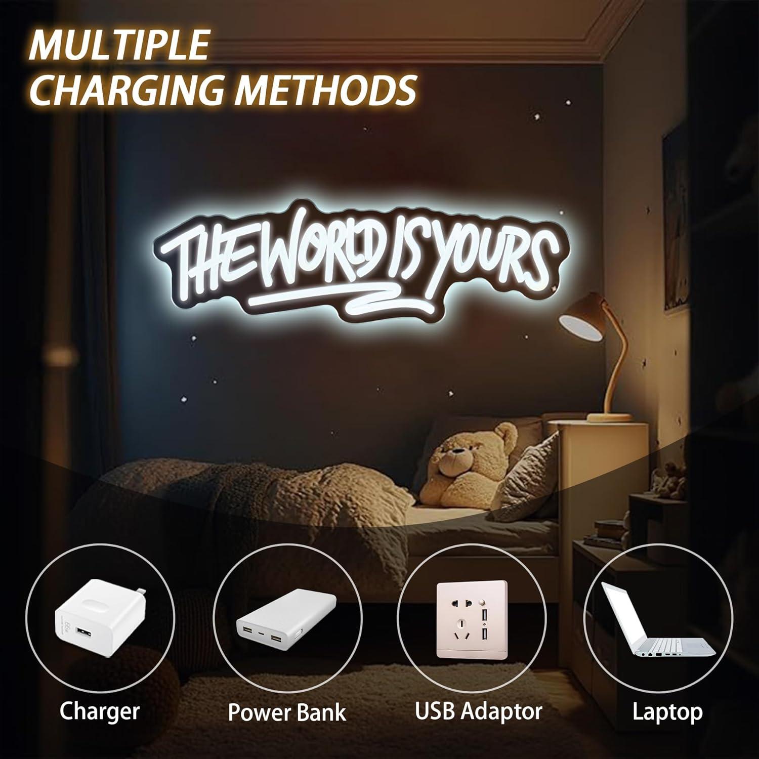 The World is Yours Neon Sign U - Neon Sign Party บทวิจารณ์และราคา