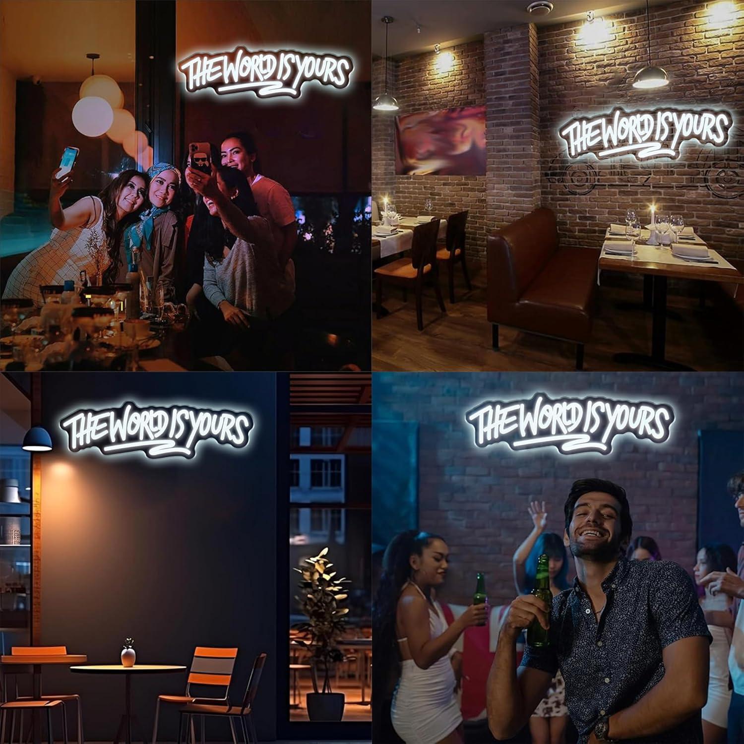 The World is Yours Neon Sign U - Neon Sign Party บทวิจารณ์และราคา