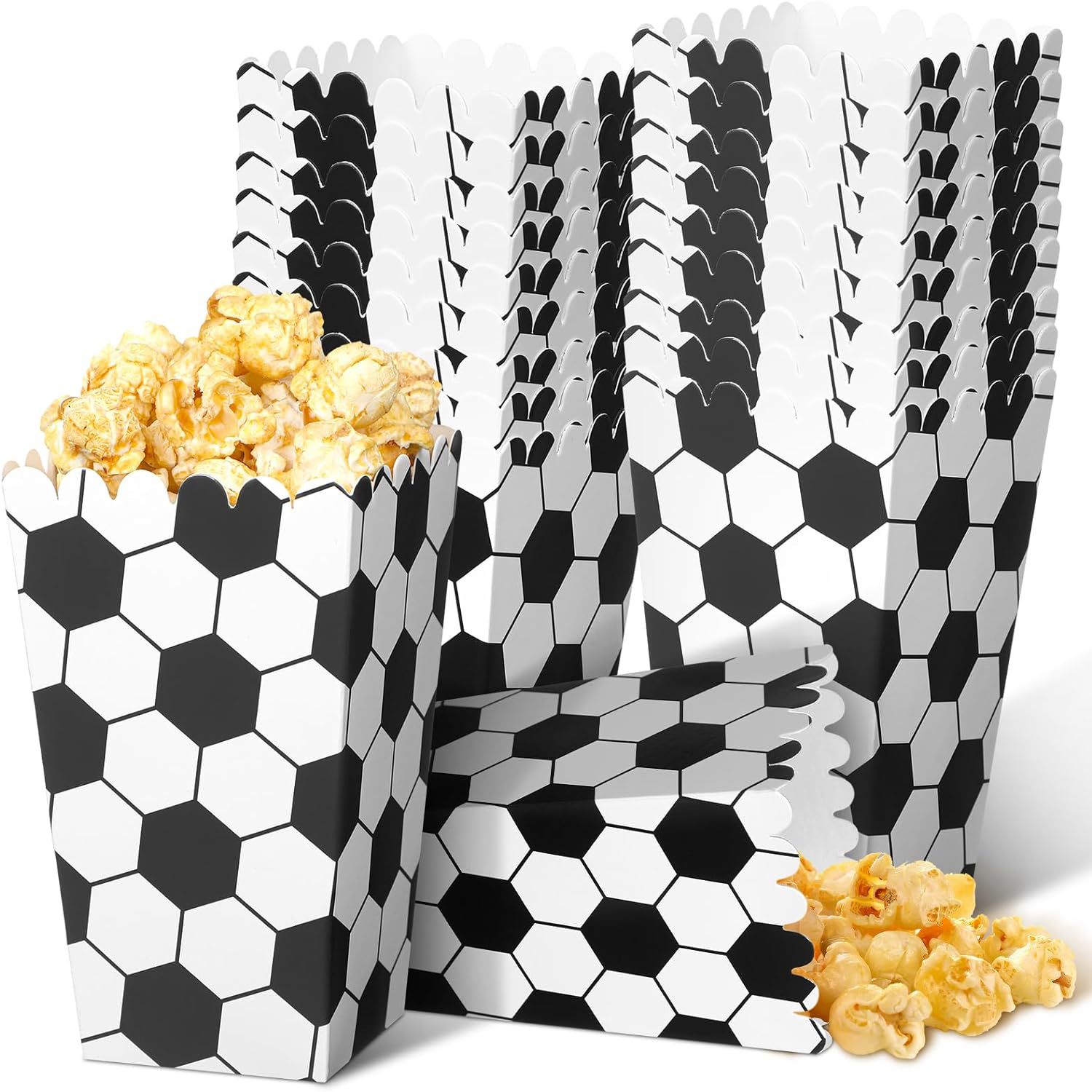 6/18Pcs  Football Popcorn Boxe - Event Party Box บทวิจารณ์และราคา