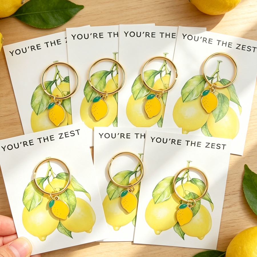 7 Chic Lemon Keychains, Includ - Event Party บทวิจารณ์และราคา