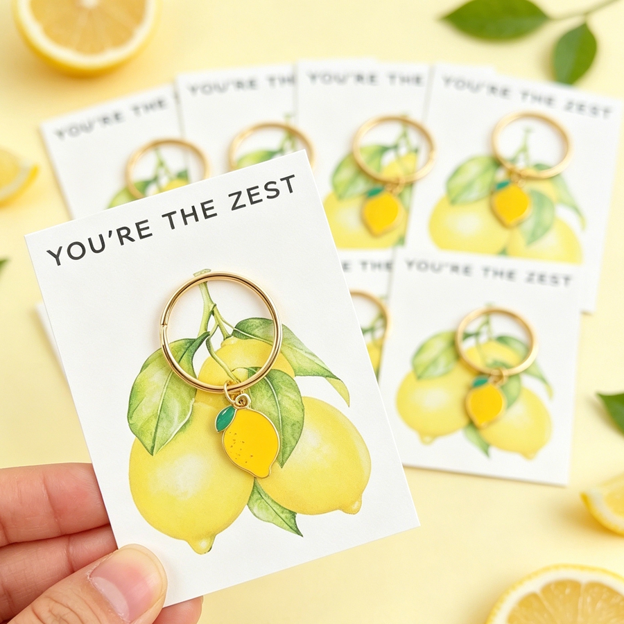 7 Chic Lemon Keychains, Includ - Event Party บทวิจารณ์และราคา