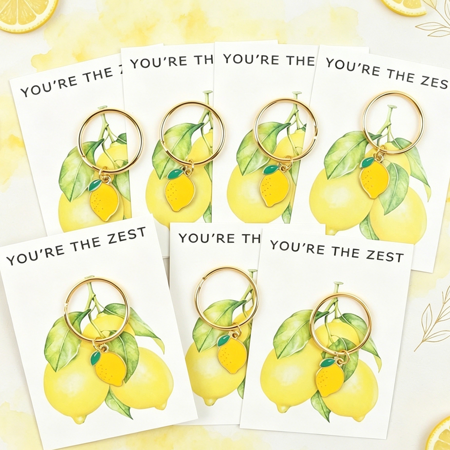 7 Chic Lemon Keychains, Includ - Event Party บทวิจารณ์และราคา
