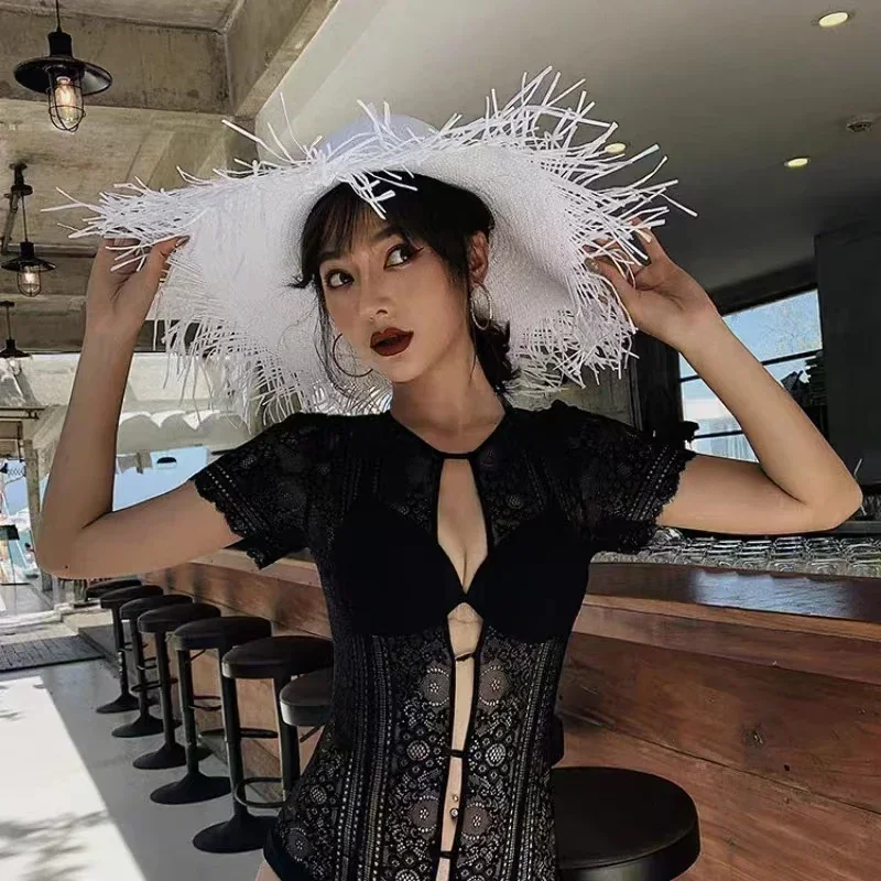 New Summer Wide-brimmed Solid  - Paper Straw Color บทวิจารณ์และราคา