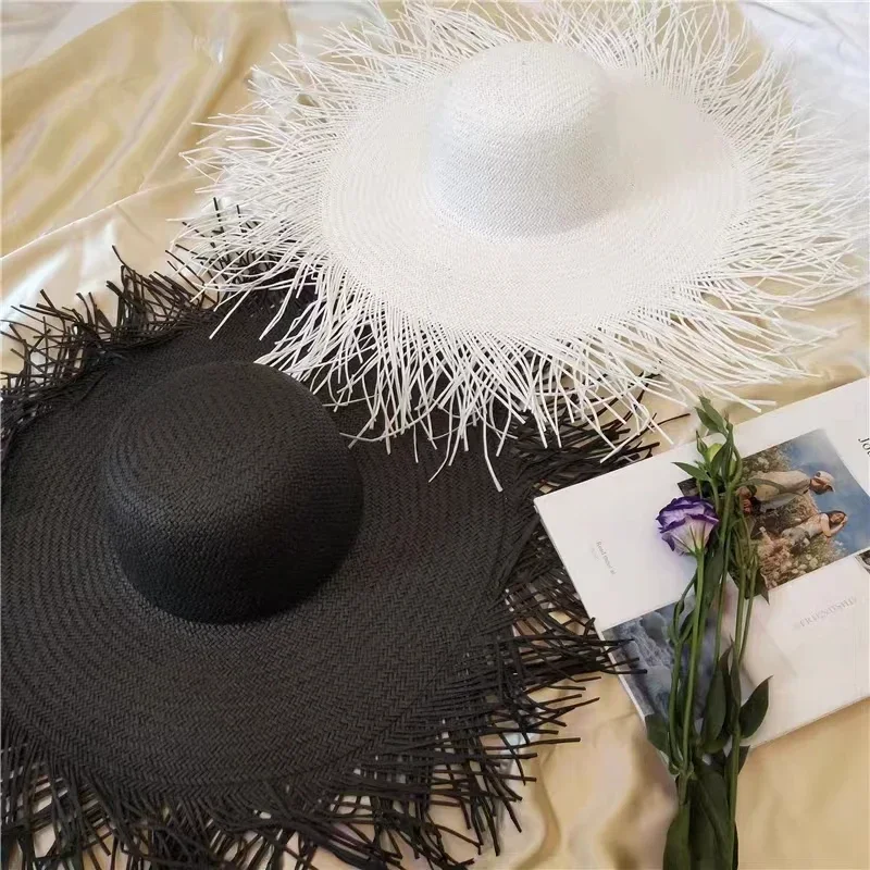 New Summer Wide-brimmed Solid  - Paper Straw Color บทวิจารณ์และราคา