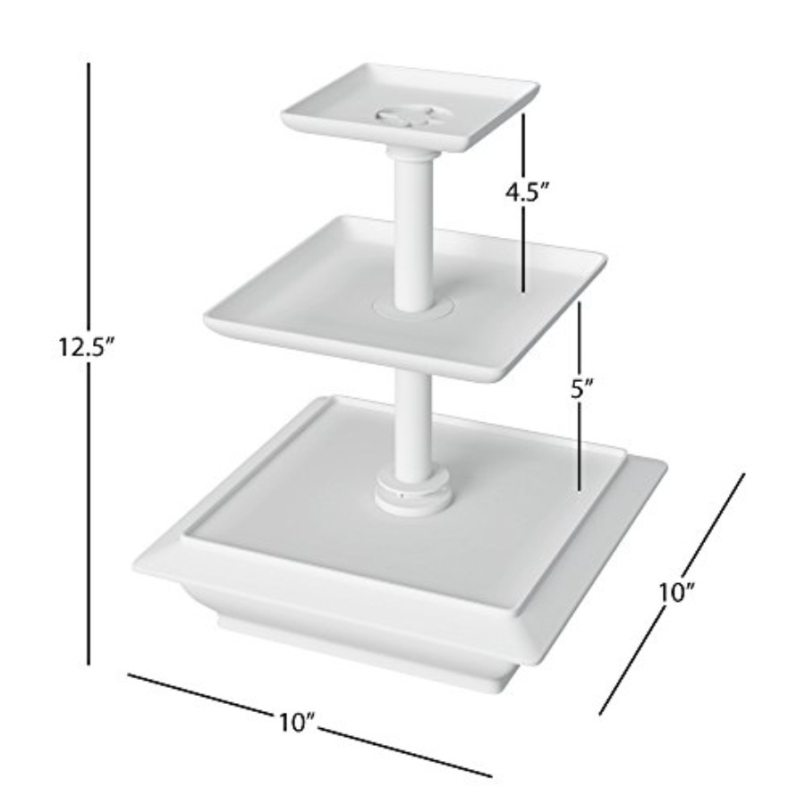 3-Tier Cupcake Stand - Square  - Cupcake Stand Tier บทวิจารณ์และราคา