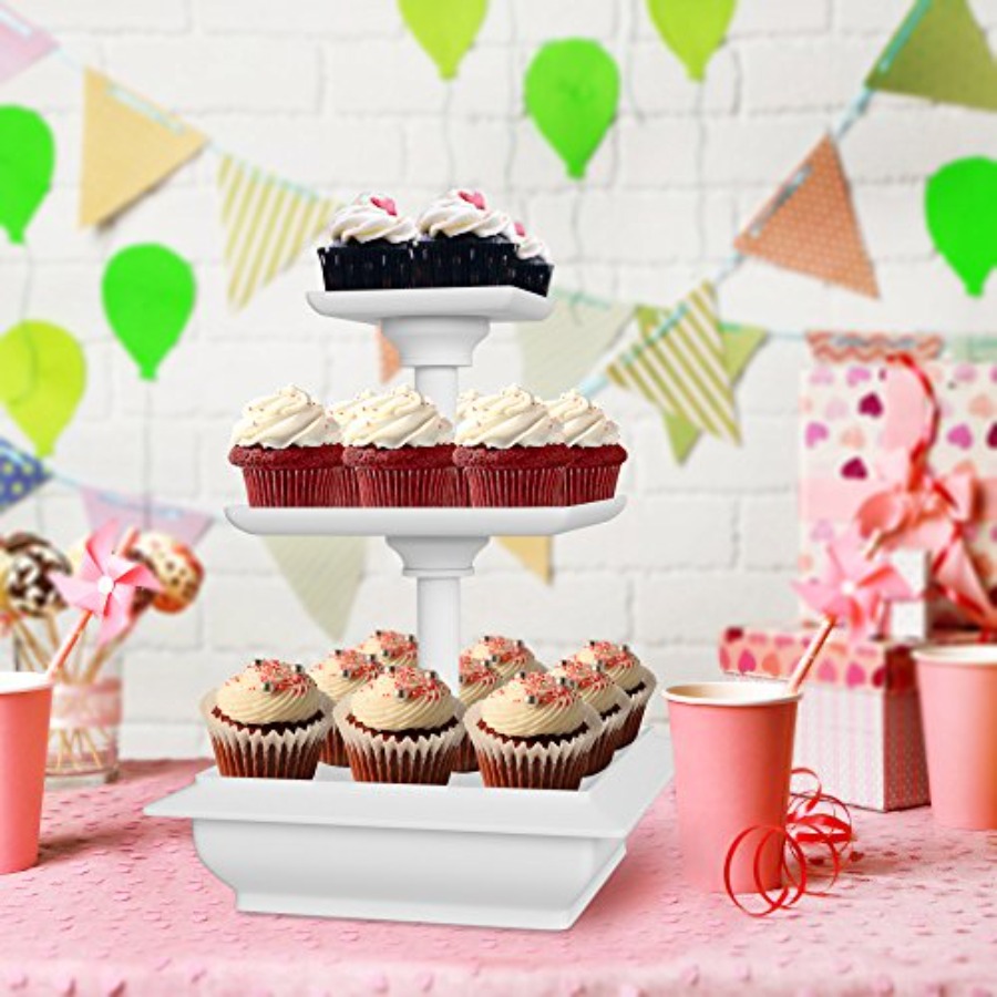 3-Tier Cupcake Stand - Square  - Cupcake Stand Tier บทวิจารณ์และราคา