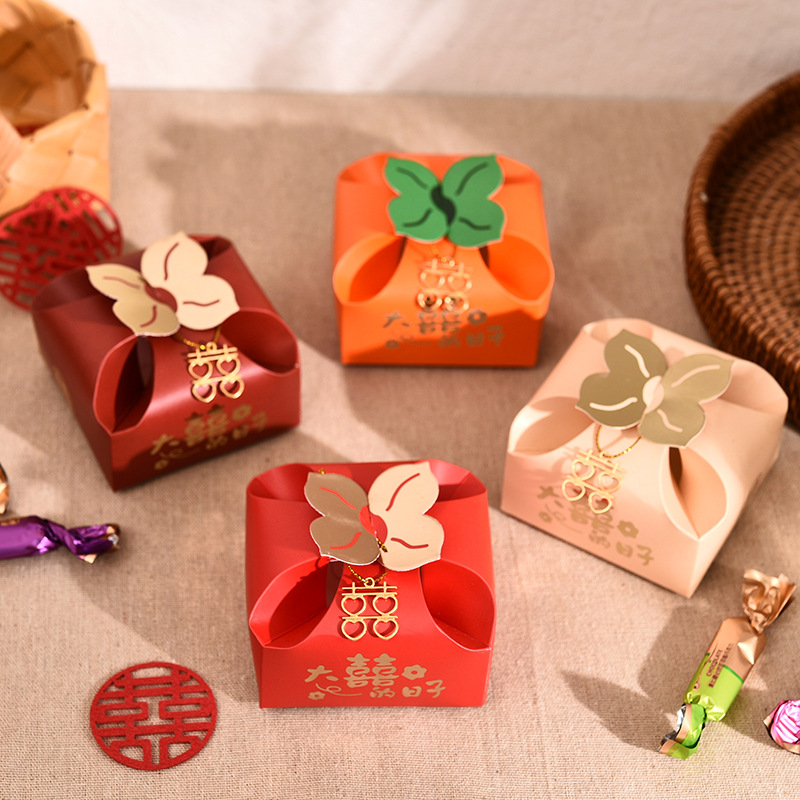 50pcs Orange Portable Gift Box - Event Party Box บทวิจารณ์และราคา