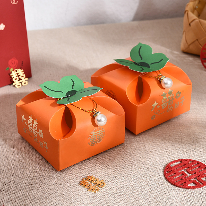 50pcs Orange Portable Gift Box - Event Party Box บทวิจารณ์และราคา