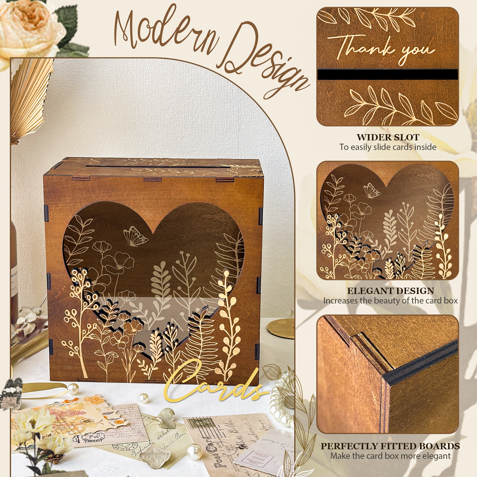 OurWarm Heart Window Card Box, - Event Party Box บทวิจารณ์และราคา